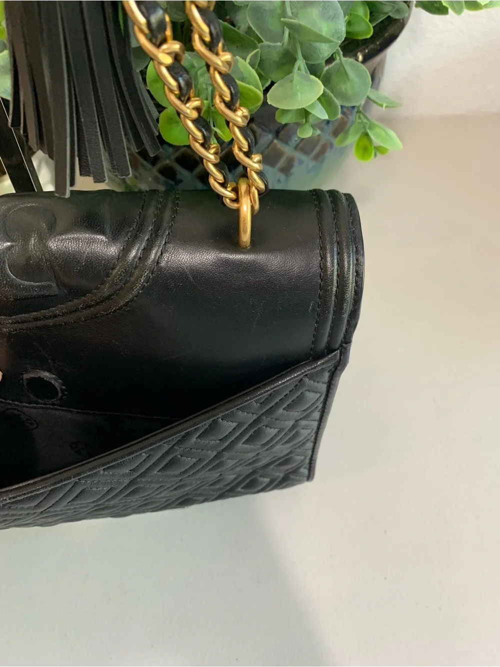 👜💕 Tory Burch Fleming Convertible Shoulder Bag in Black